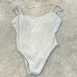 Andie Laguna one piece white rib XS